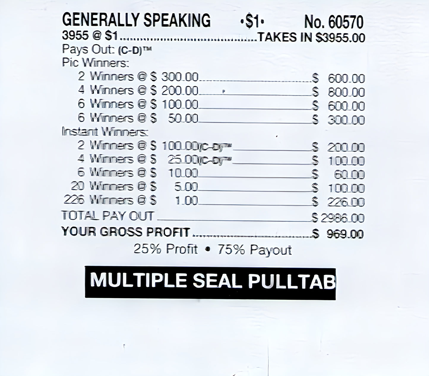 GENERALLY SPEAKING 3,955 ct Chip