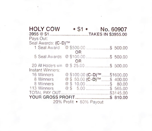 HOLY COW 3,955 ct Chip