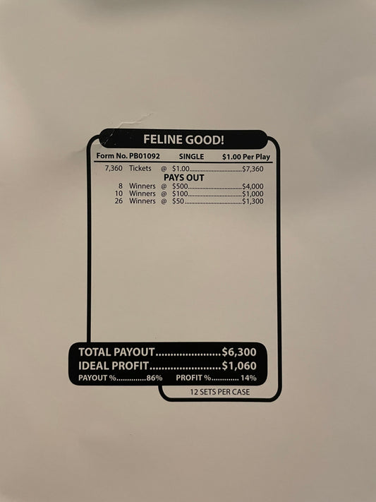 FELINE GOOD 7,360 ct Jar Ticket