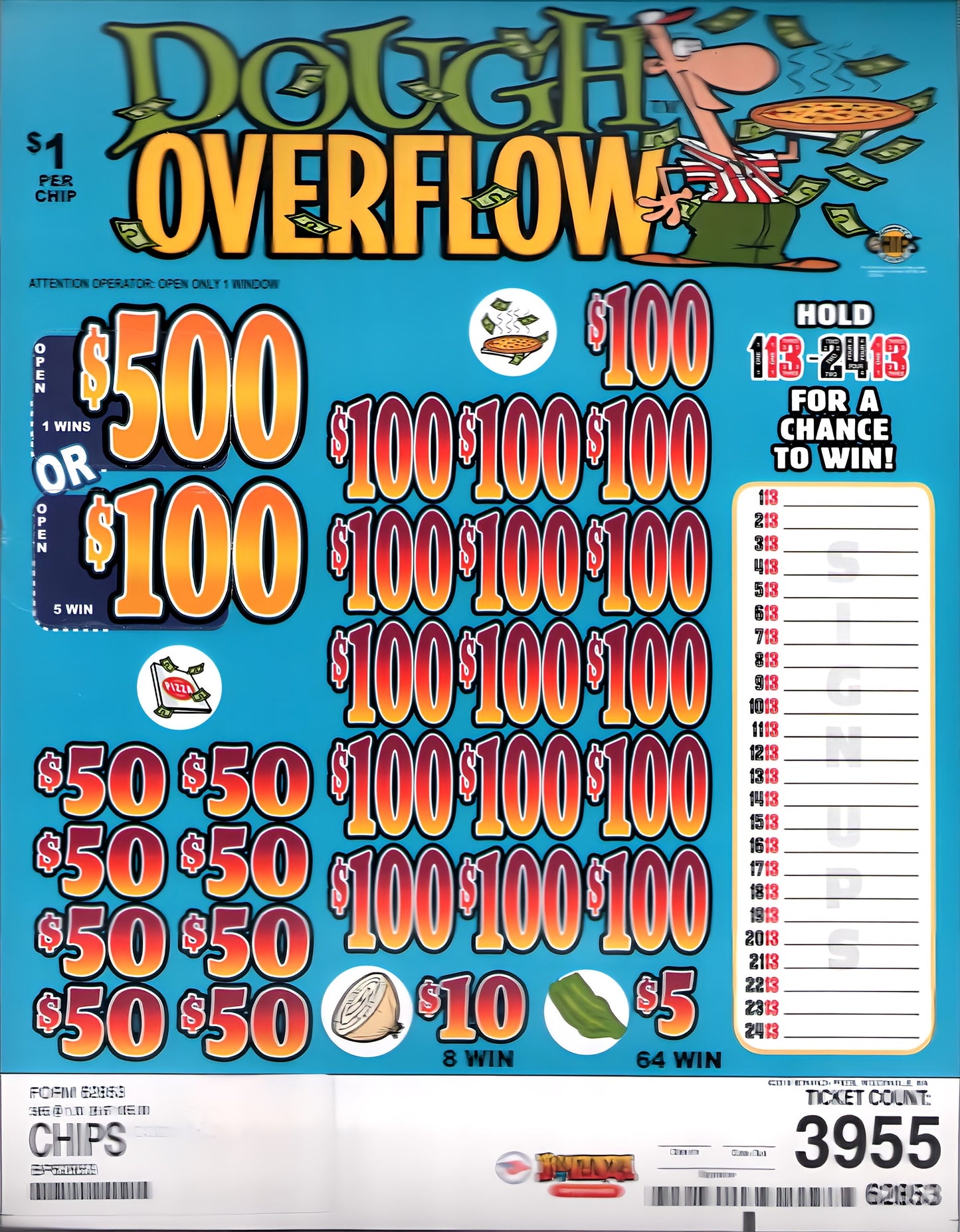 DOUGH OVERFLOW 3,955 ct Chip