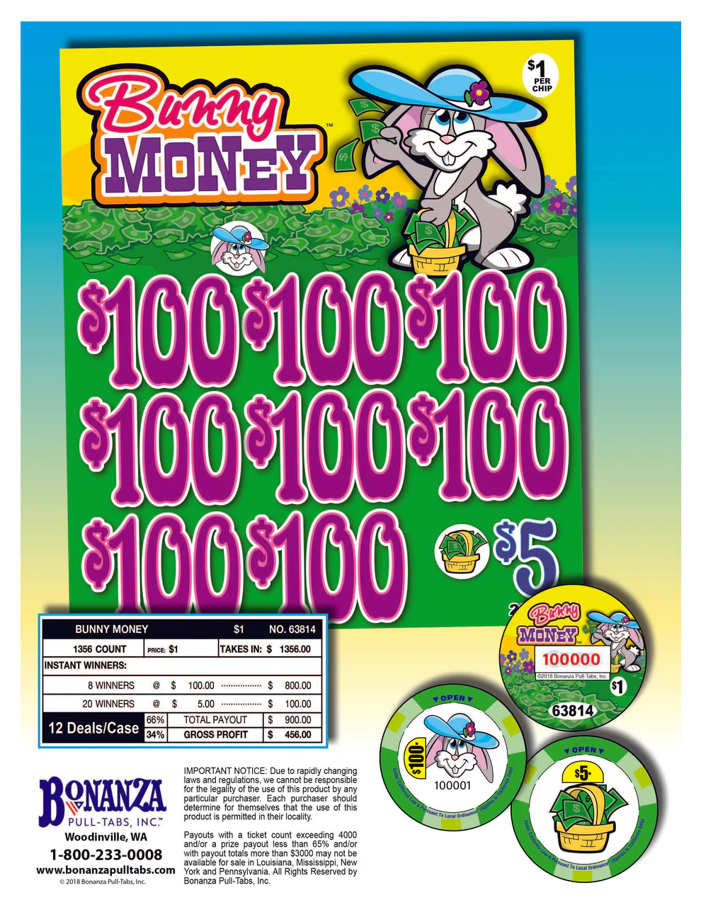 BUNNY MONEY 3,955 ct- Chip