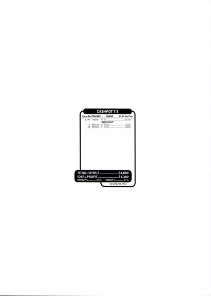 CASHPOT 7'S 6,100 ct Jar Ticket