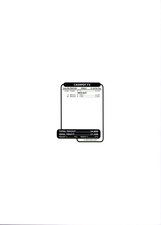 CASHPOT 7'S 6,100 ct Jar Ticket