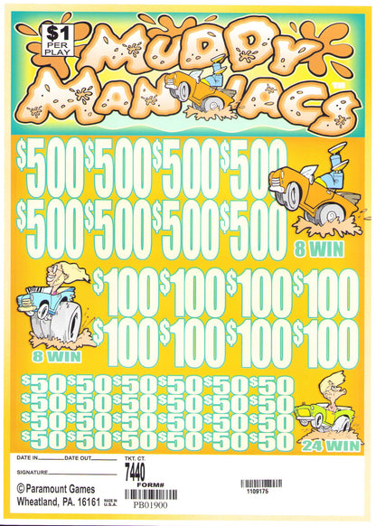 MUDDY MANIACS 7,440 ct Jar Ticket