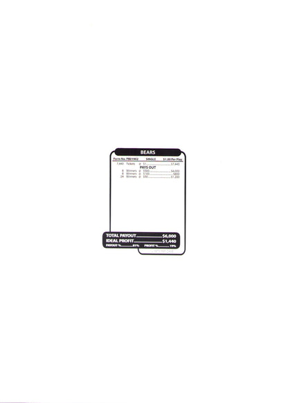 BEARS 7,440 ct Jar Ticket