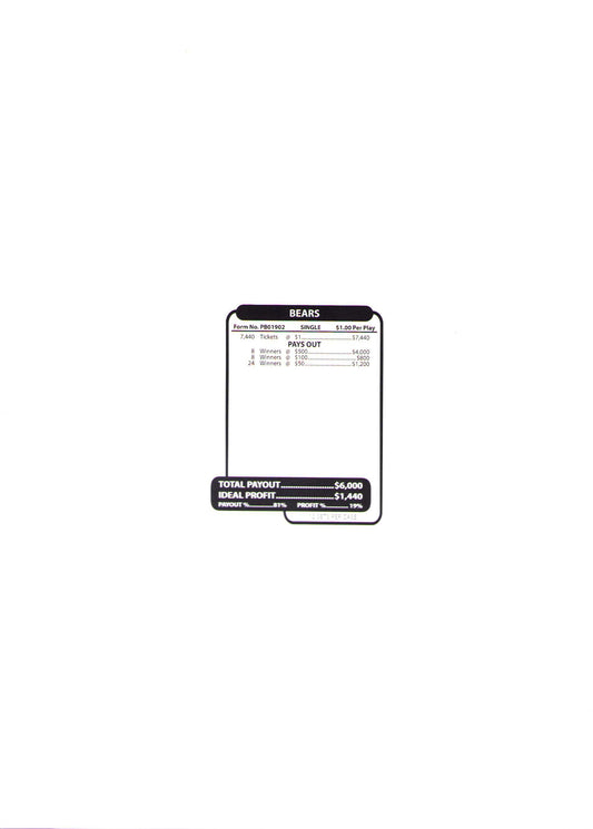 BEARS 7,440 ct Jar Ticket