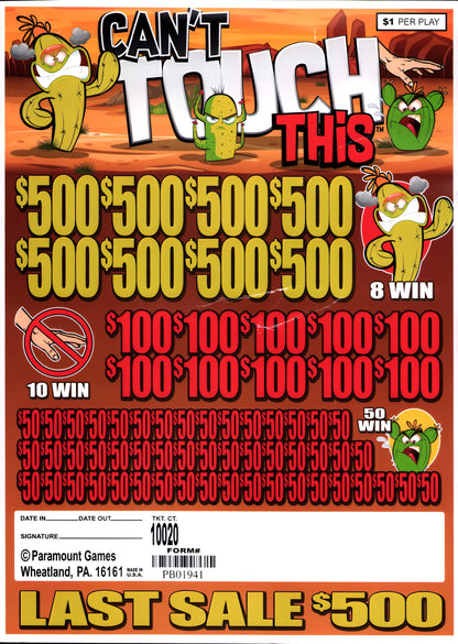 CAN'T TOUCH THIS 10,020 ct Jar Ticket