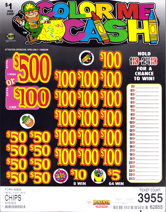 COLOR ME CASH 3,955 ct Chip