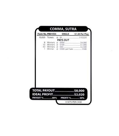 COMMA SUTRA 10,020 ct Jar Ticket
