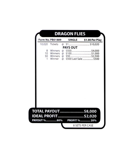 DRAGON FLIES 10,020 ct Jar Ticket