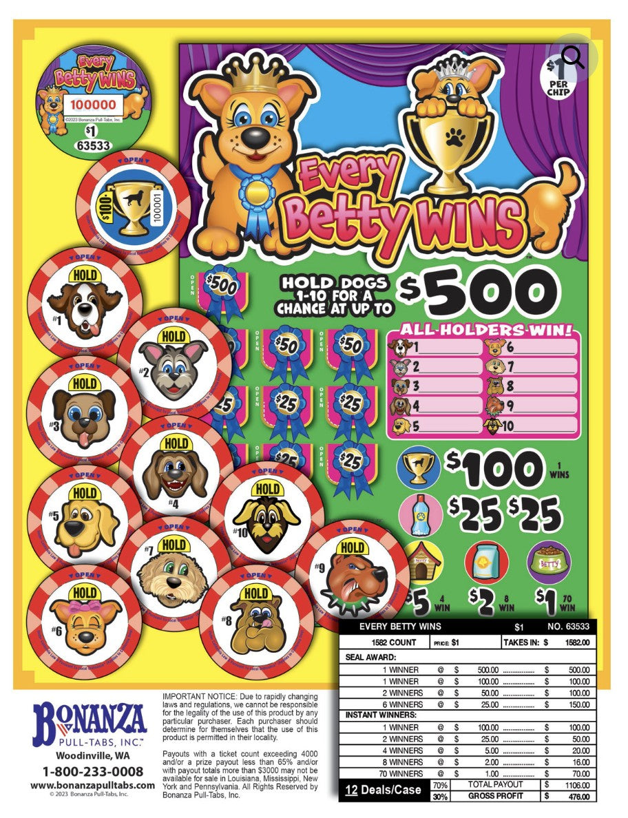 EVERY BEATTY WINS 1,582 ct- Chip