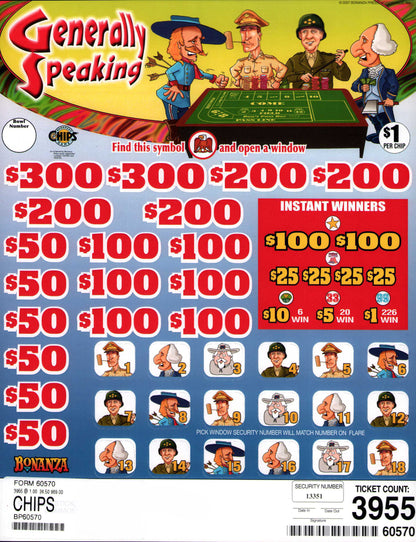 GENERALLY SPEAKING 3,955 ct Chip