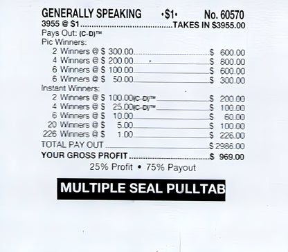 GENERALLY SPEAKING 3,955 ct Chip