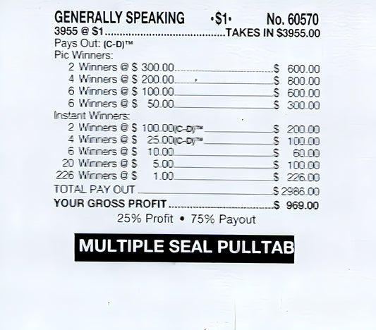 GENERALLY SPEAKING 3,955 ct Chip