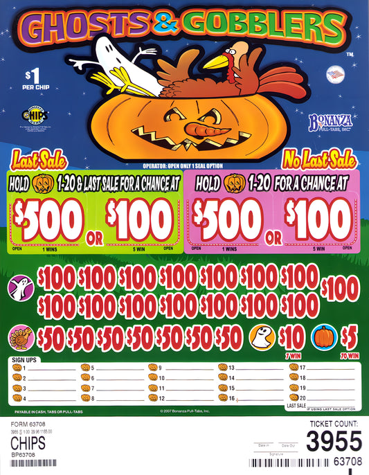 GHOST & GOBBLERS 3,955 ct Chip