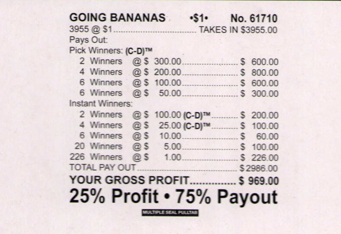 GOING BANANAS 3,955 ct Chip