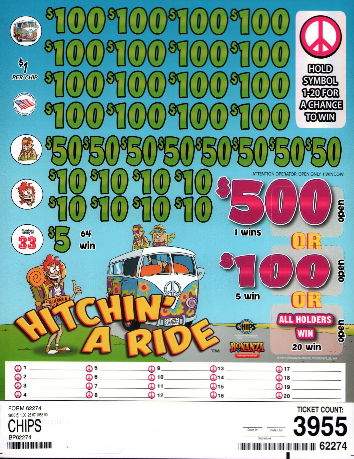 HITCHIN A RIDE 3,955 ct Chip