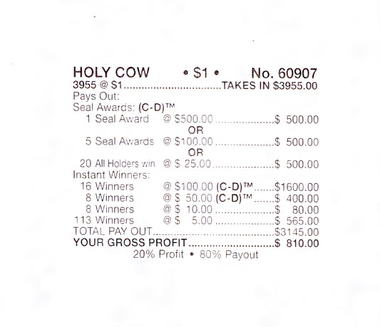 HOLY COW 3,955 ct Chip