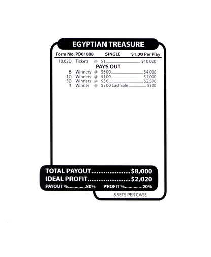 EGYPTIAN TREASURE 10,020 ct Jar Ticket