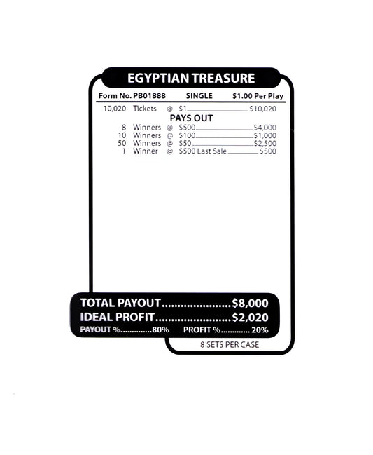 EGYPTIAN TREASURE 10,020 ct Jar Ticket