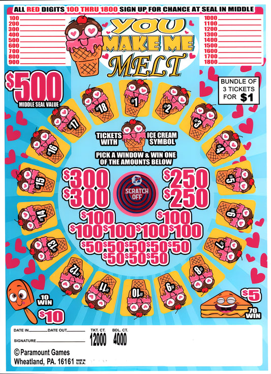 YOU MAKE ME MELT 12,000 ct Jar Ticket