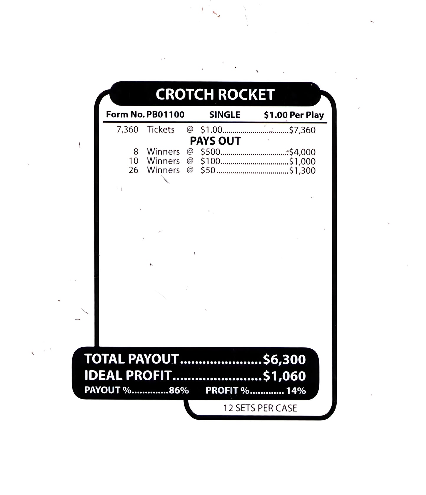 CROTCH ROCKET 7,360 ct Jar Ticket