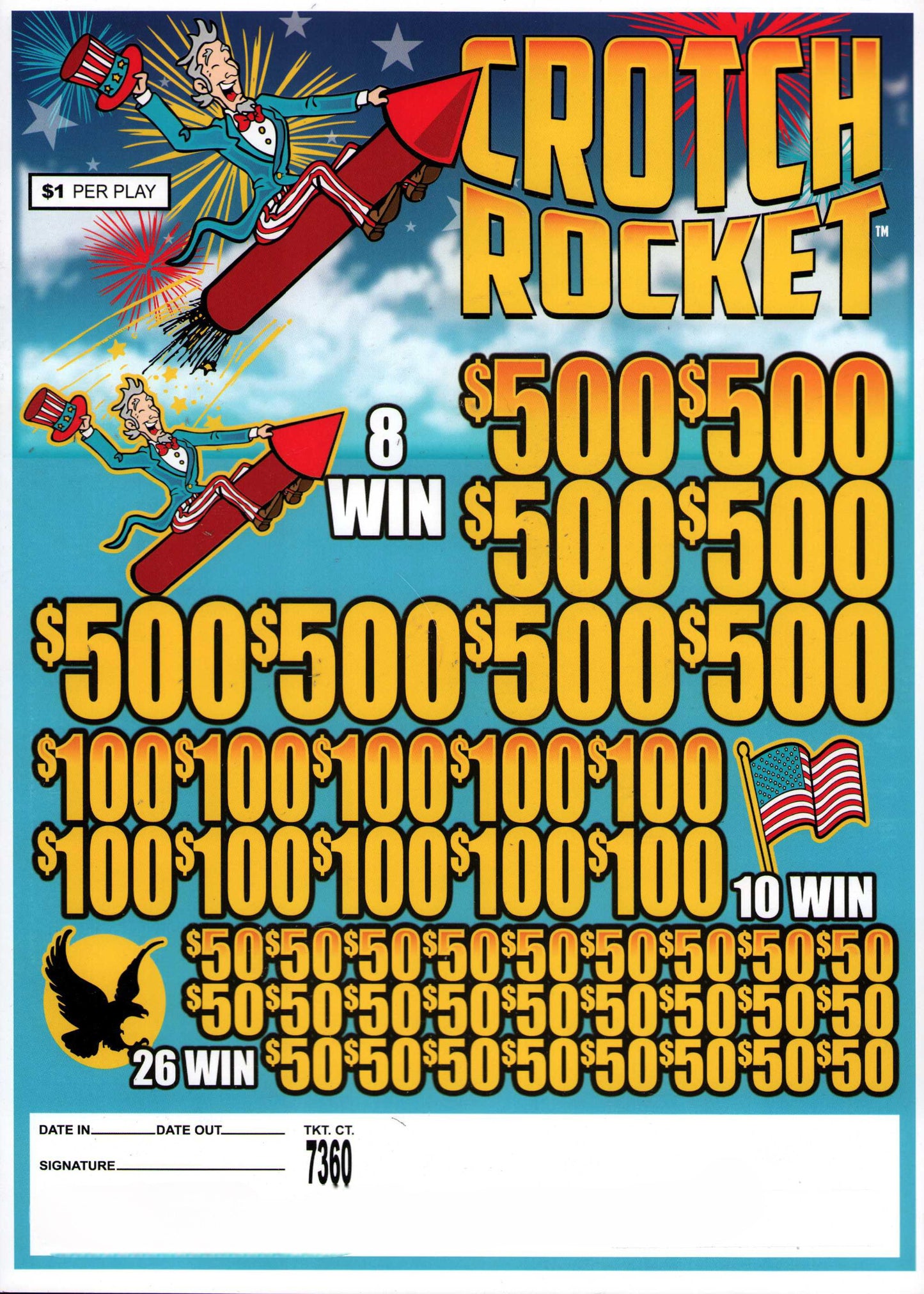 CROTCH ROCKET 7,360 ct Jar Ticket