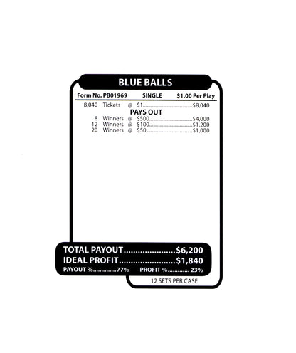 BLUE BALLS 8,040 ct Jar Ticket
