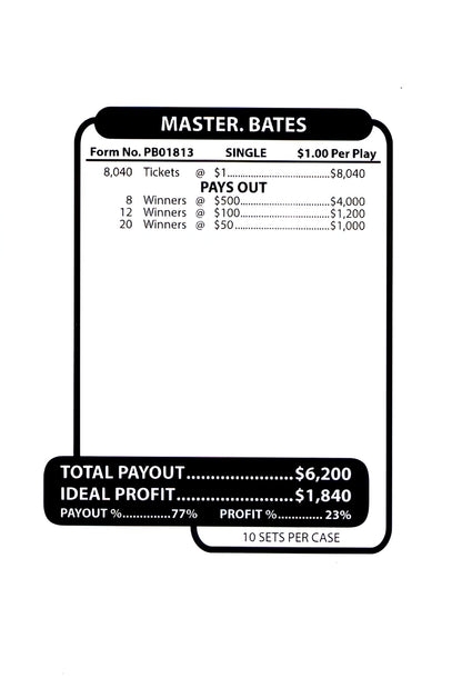MASTER BATES MARTIAL ARTS 8,040 ct Jar Ticket