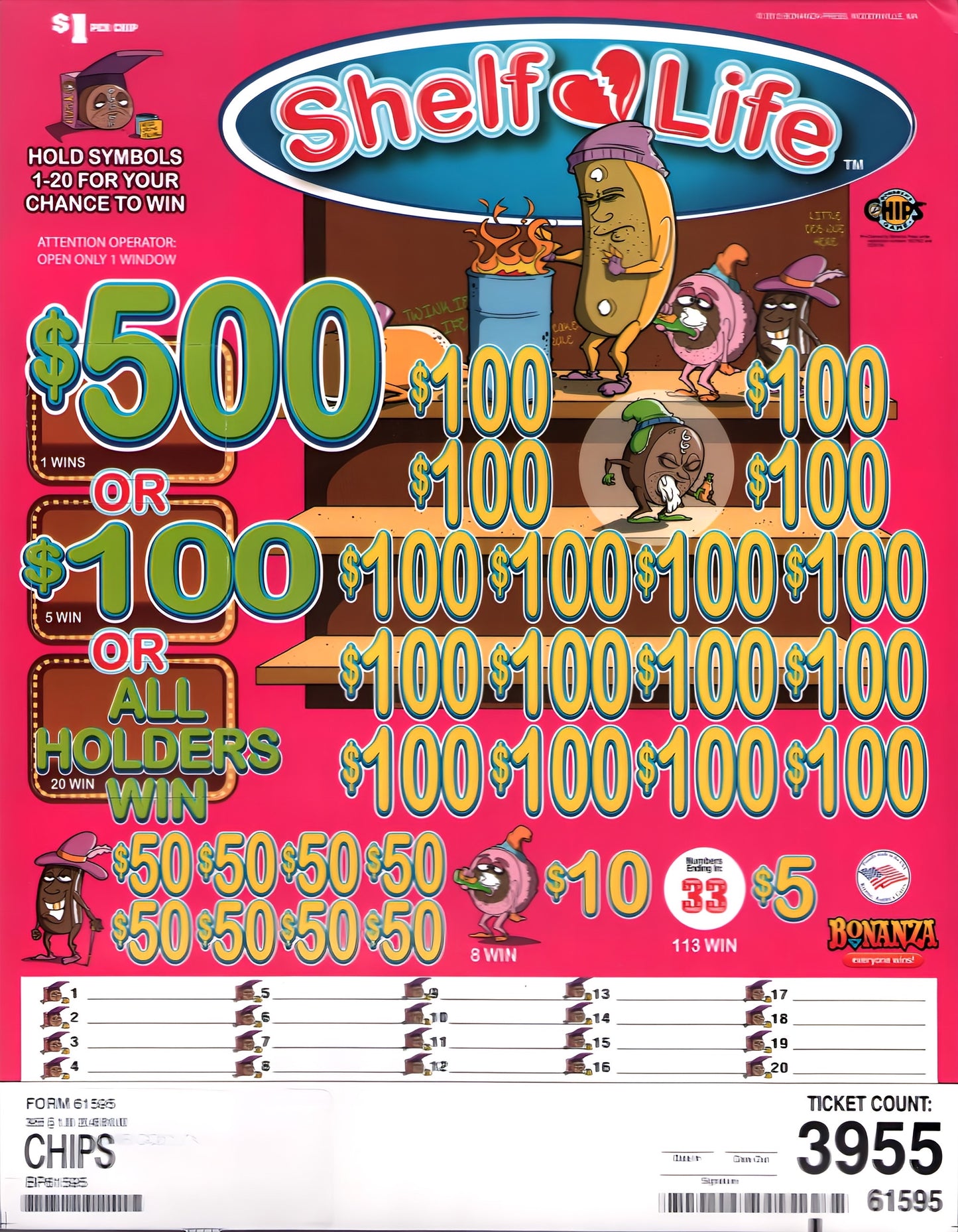 SHELF LIFE 3,955 ct Chip