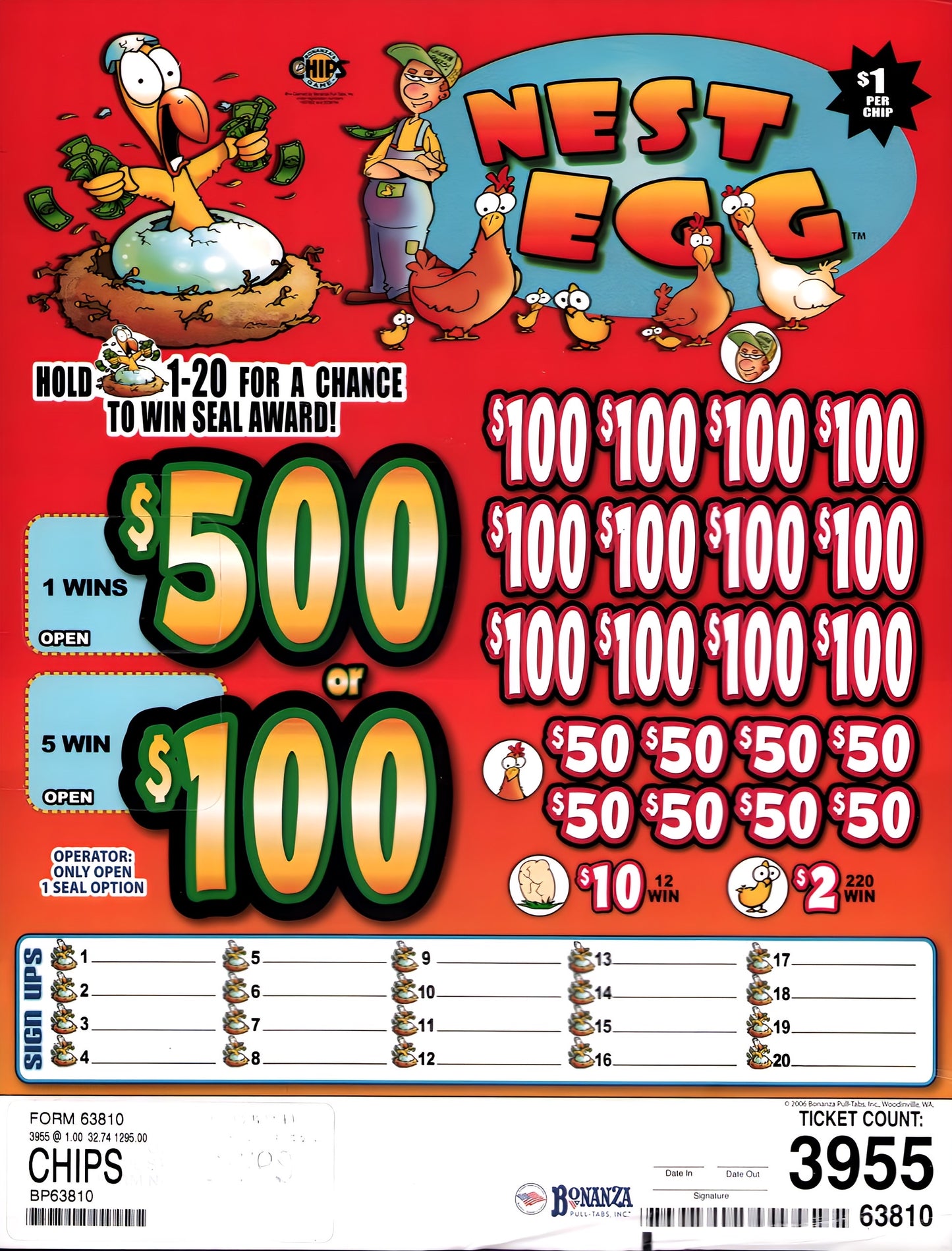 NEST EGG 3,955 ct Chip