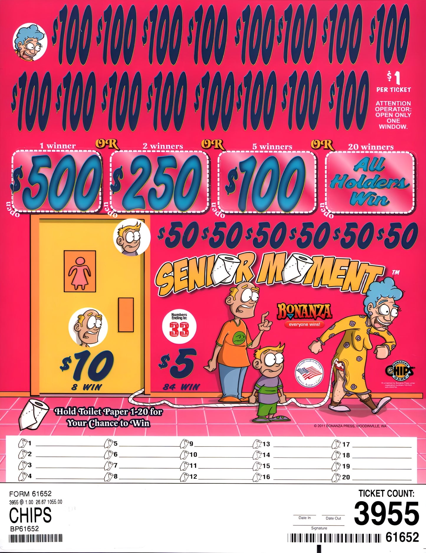 SENIOR MOMENT 3,955 ct Chip