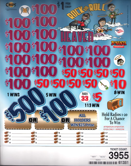 ROCK AND ROLL 3,955 ct Chip