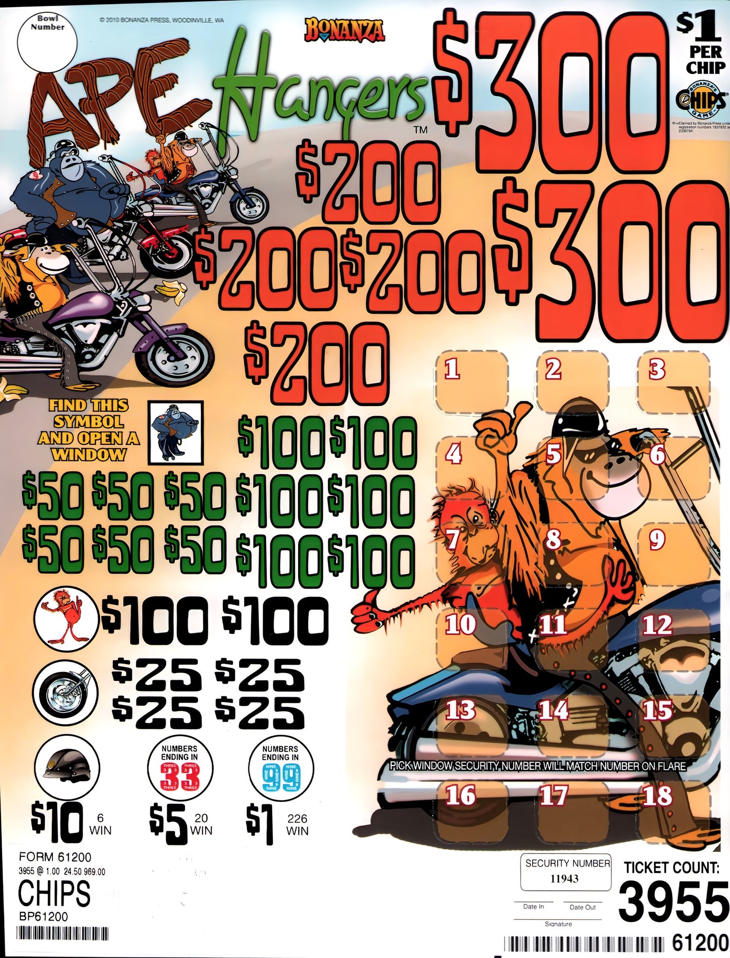 APE HANGERS 3,955 ct Chip