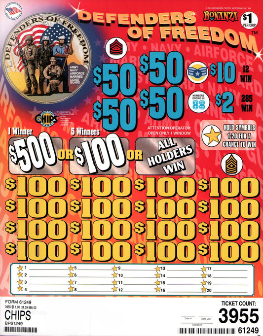 DEFENDERS OF FREEDOM 3,955 ct Chip