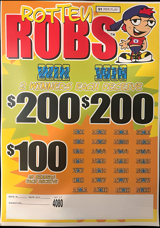 ROTTEN ROBS 4,080 ct Jar Ticket
