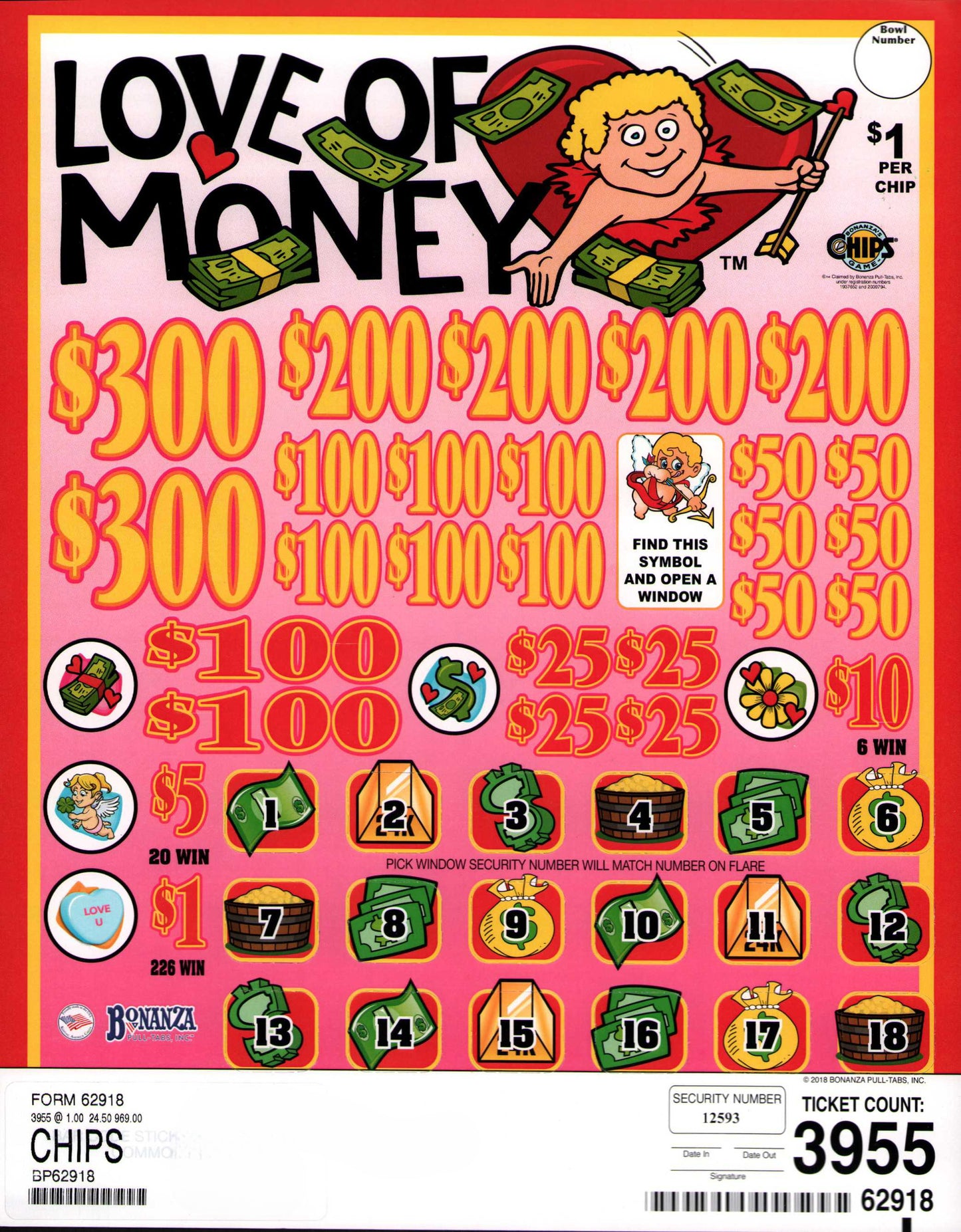 LOVE OF MONEY 3,955 ct Chip