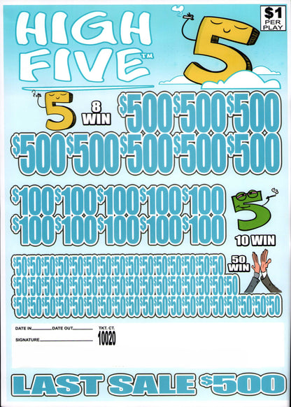 HIGH FIVE 10,020 ct Jar Ticket