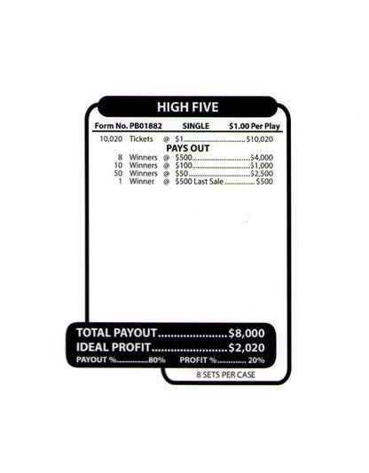 HIGH FIVE 10,020 ct Jar Ticket