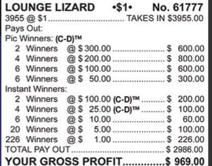 LOUNGE LIZARD 3,955 ct Chip