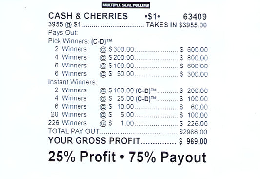 CASH & CHERRIES 3,955 ct Chip