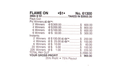 FLAME ON 3,955 ct- Chip