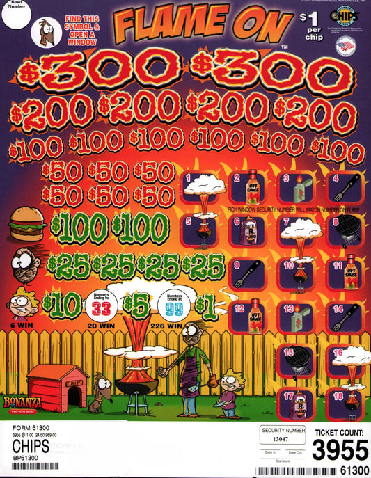 FLAME ON 3,955 ct- Chip