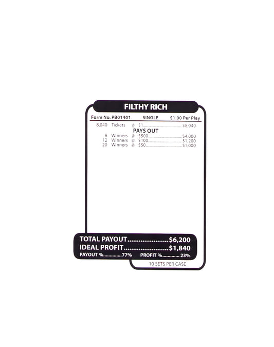 FILTHY RICH 8,040 ct Jar Ticket