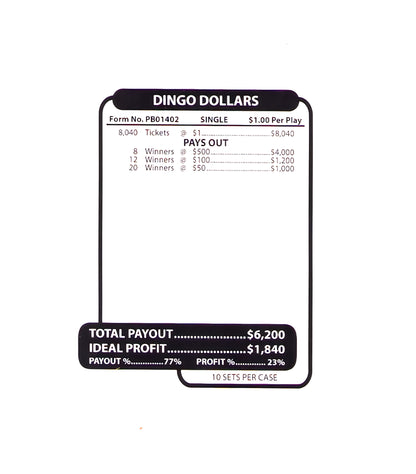 DINGO DOLLARS 8,040 ct Jar Ticket