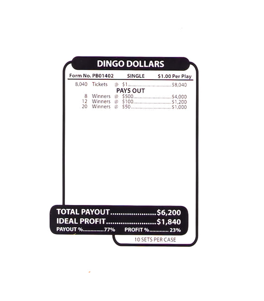 DINGO DOLLARS 8,040 ct Jar Ticket