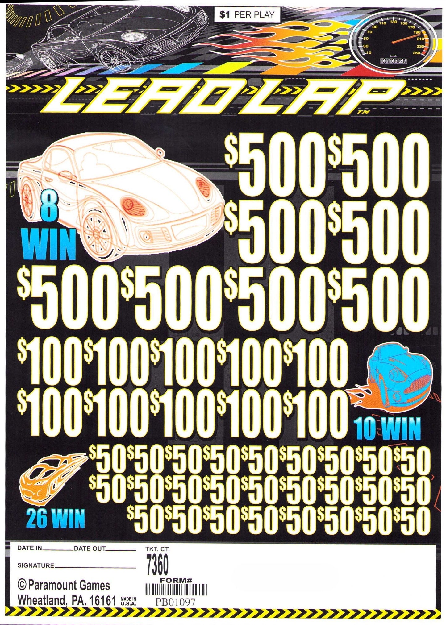 LEAD LAP 7,360 ct Jar Ticket