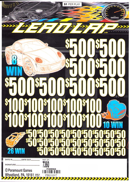 LEAD LAP 7,360 ct Jar Ticket