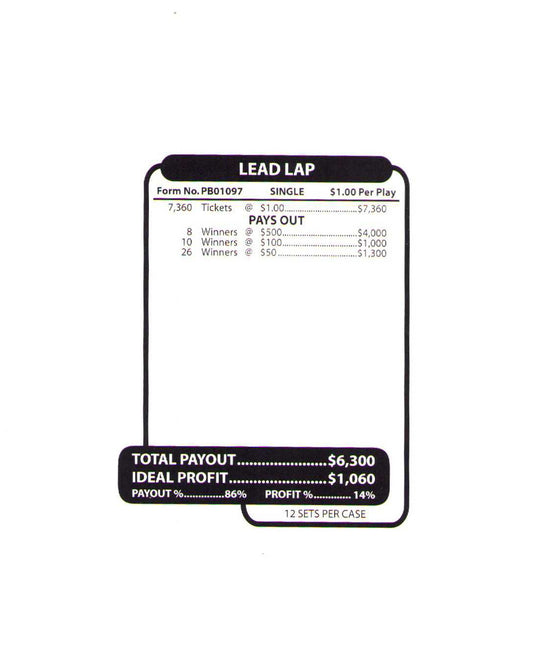 LEAD LAP 7,360 ct Jar Ticket