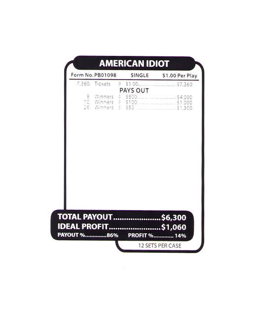 AMERICAN IDIOT 7,360 ct Jar Ticket